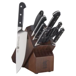 10-pc, Knife block set, acacia