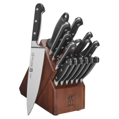 16-pc, Knife block set, acacia