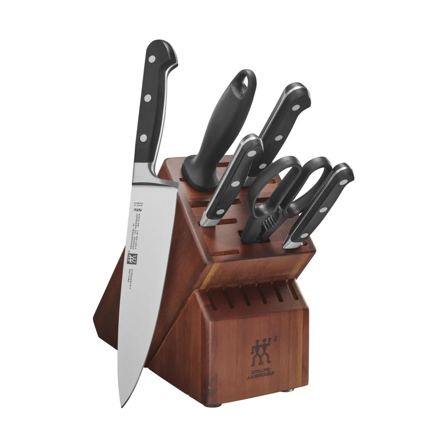 7-pc, Knife block set, acacia