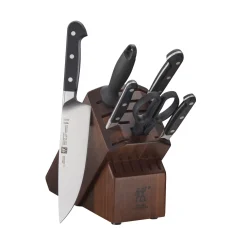 7-pc, Knife block set, acacia