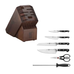 7-pc, Knife block set, acacia