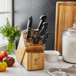 7-pc, Knife block set, bamboo