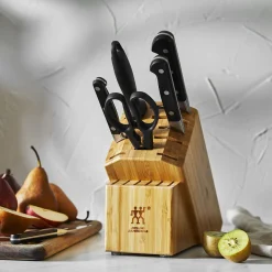 7-pc, Knife block set, bamboo