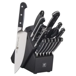 16-pc, Knife block set, black matte