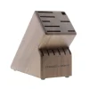 7-pc, Knife block set, brown