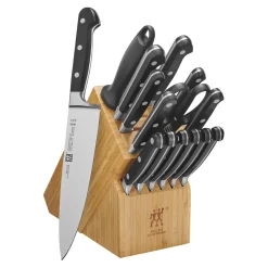 16-pc, Knife block set, brown