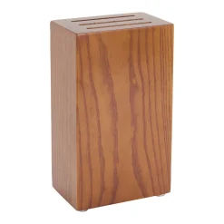 7-pc, Knife block set, brown