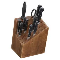 12-pc, Knife block set, brown