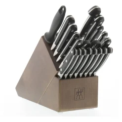20-pc, Knife block set, brown