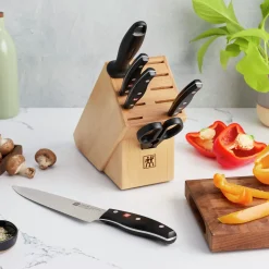 7-pc, Knife block set, natural
