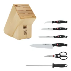 7-pc, Knife block set, natural