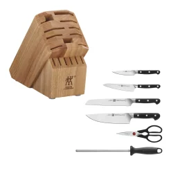 7-pc, Knife block set, natural