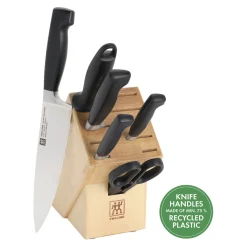 7-pc, Knife block set, natural