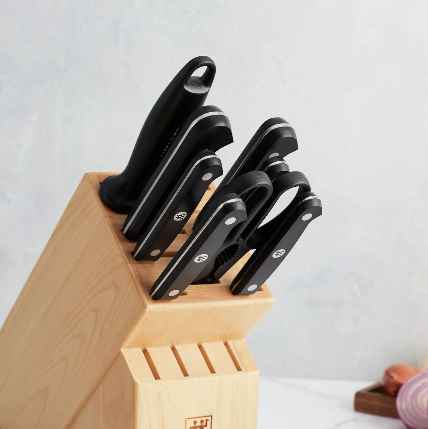 10-pc, Knife block set, natural