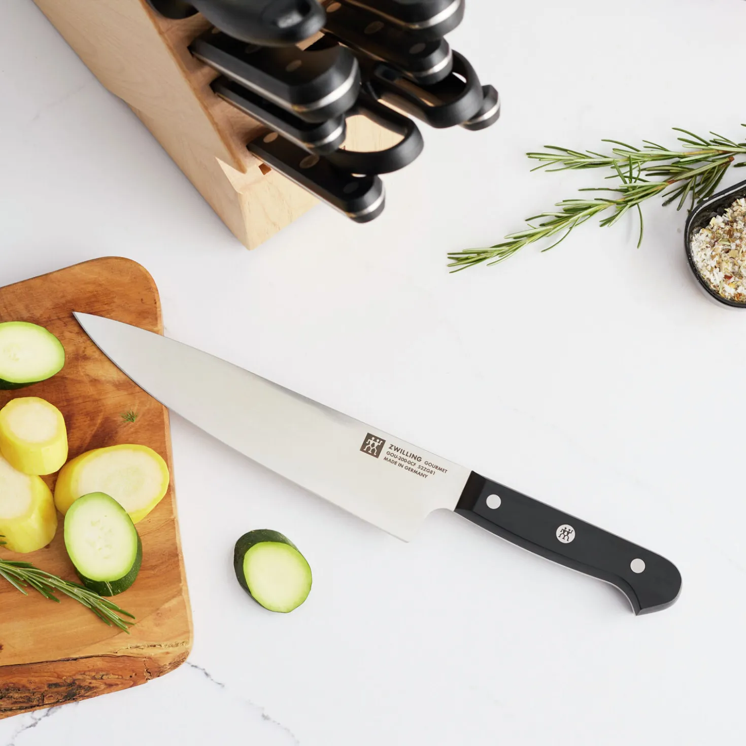 10-pc, Knife block set, natural