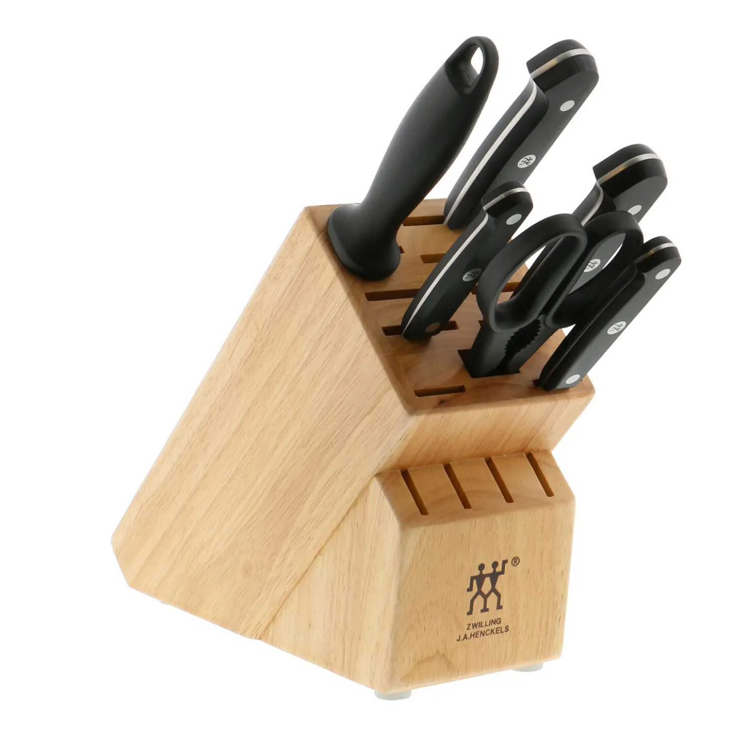 7-pc, Knife block set, natural