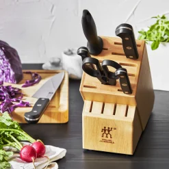 7-pc, Knife block set, natural