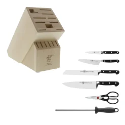 7-pc, Knife block set, natural