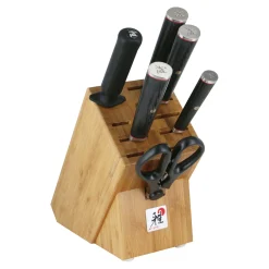 7-pc, Knife block set, natural