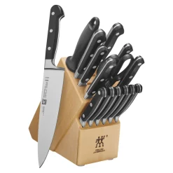16-pc, Knife block set, natural