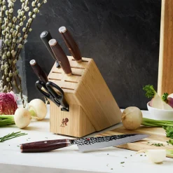 7-pc, Knife block set, natural