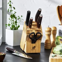 7-pc, Knife block set, natural