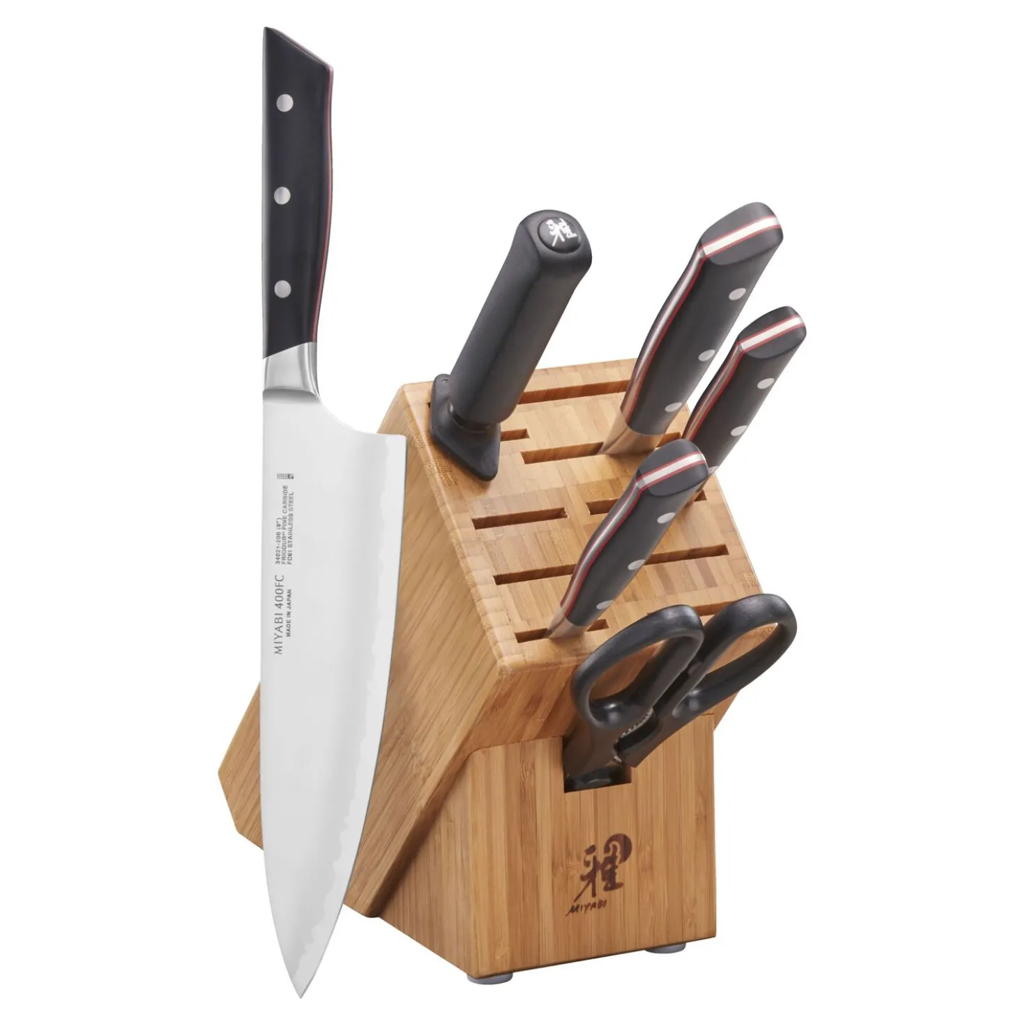 7-pc, Knife block set, natural