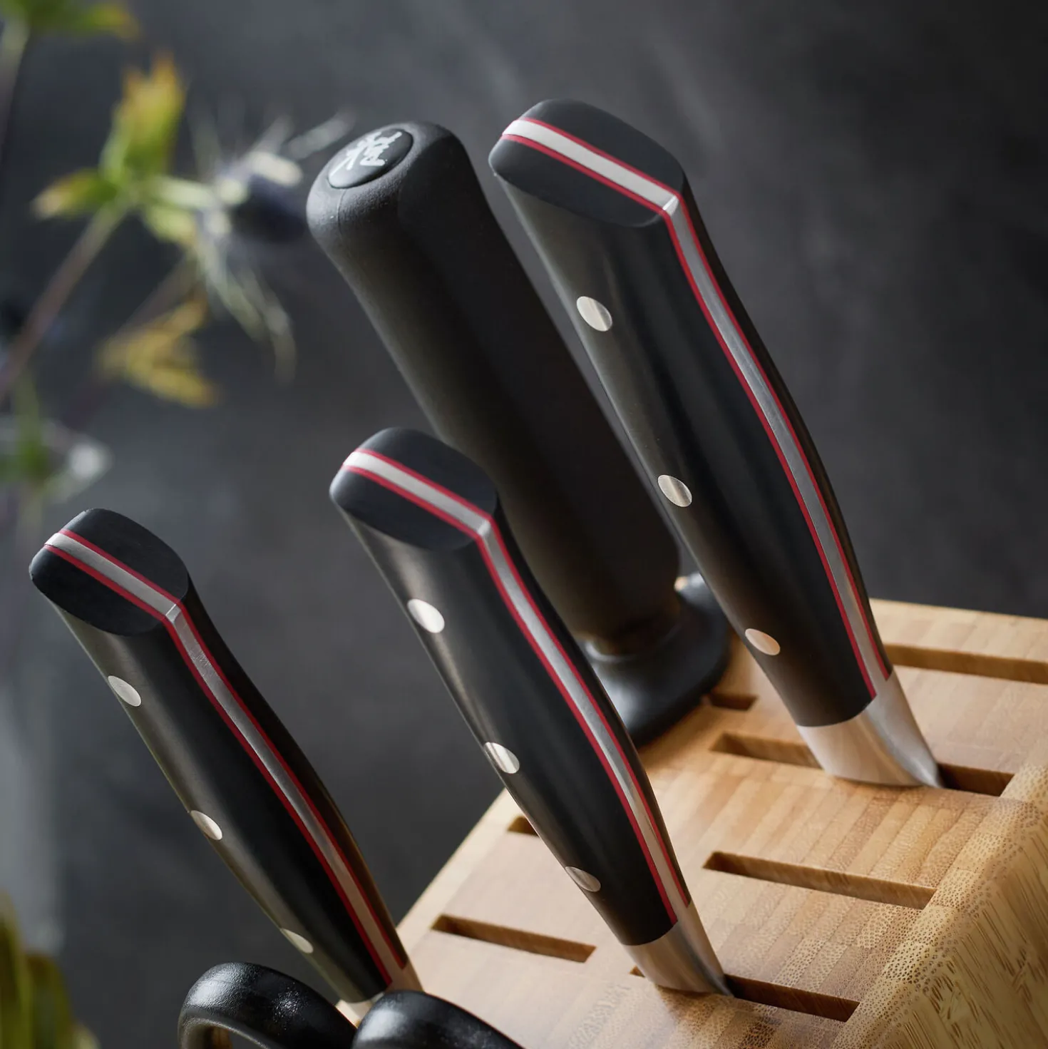7-pc, Knife block set, natural