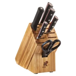 7-pc, Knife block set, natural