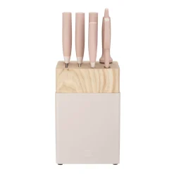 7-pc, Knife block set, pink