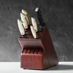 7-pc, Knife block set, pure-white