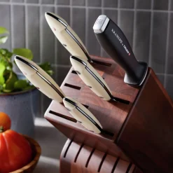 7-pc, Knife block set, pure-white