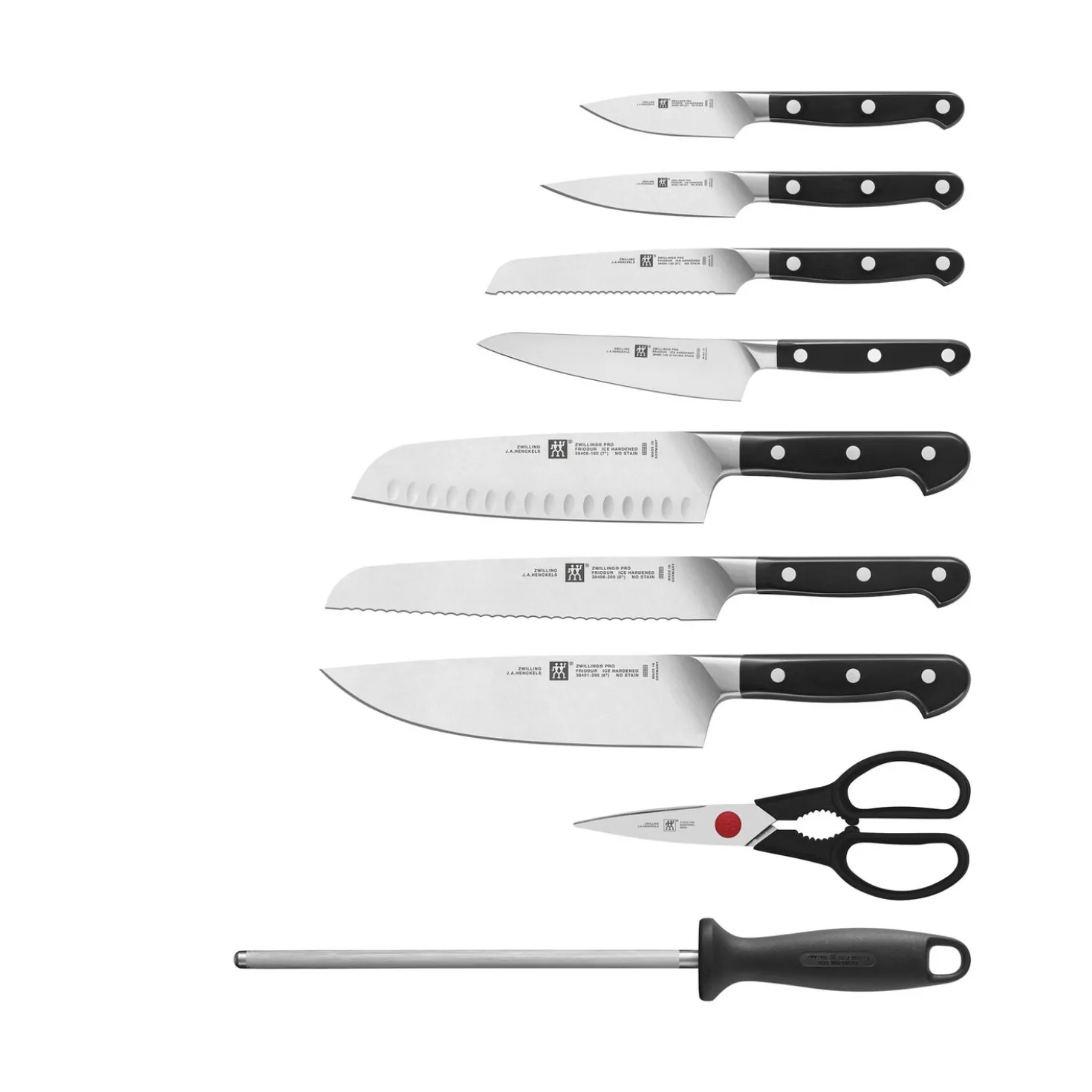 16-pc, Knife block set, walnut