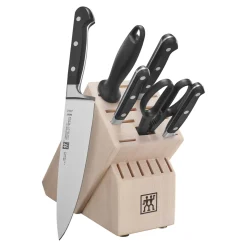 7-pc, Knife block set, white
