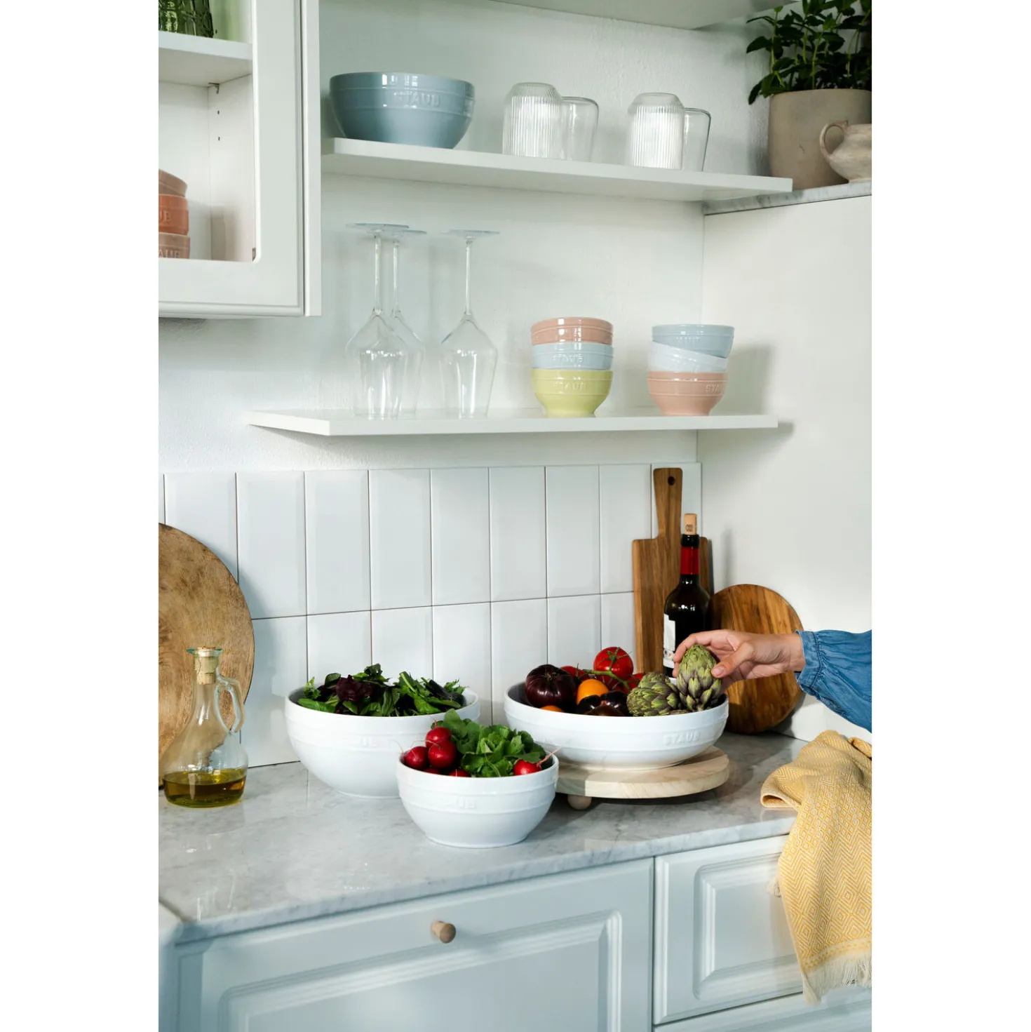 2-pc, Large Mixing Bowl Set, white