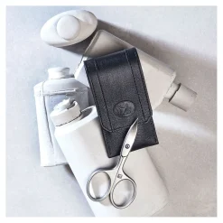 3-pc Leather Manicure Pedicure Set With Compact Nail Clippers