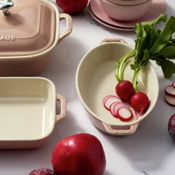 4-pc, Macaron Mixed Baking Dish Set, light pink