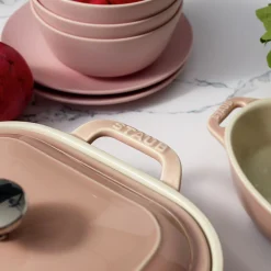 4-pc, Macaron Mixed Baking Dish Set, light pink