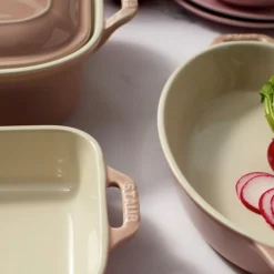 4-pc, Macaron Mixed Baking Dish Set, light pink