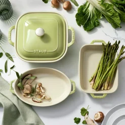 4-pc, Macaron Mixed Baking Dish Set, light green