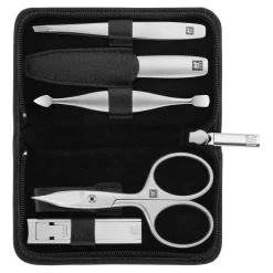 5-pc, Manicure Pedicure Set With Compact Nail Clippers