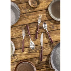 20-pc, Matte, Flatware Set, Cherry