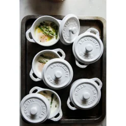 3-pc, Mini Round Dutch Oven Set, white