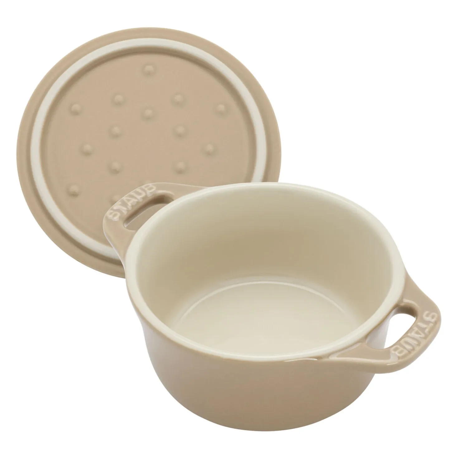 3-pc, Mini Round Dutch Oven Set, sesame