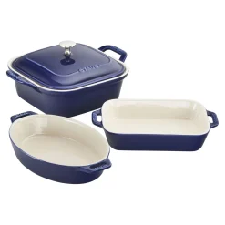 4-pc, Mixed Baking Dish Set, dark blue