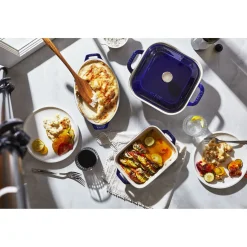 4-pc, Mixed Baking Dish Set, dark blue