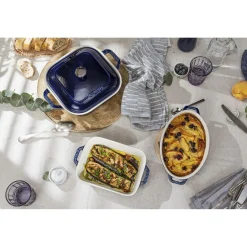 4-pc, Mixed Baking Dish Set, dark blue