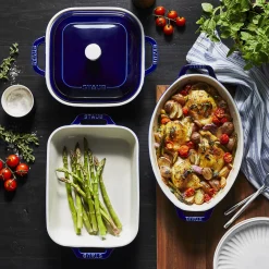 4-pc, Mixed Baking Dish Set, dark blue