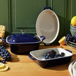 4-pc, Mixed Baking Dish Set, dark blue