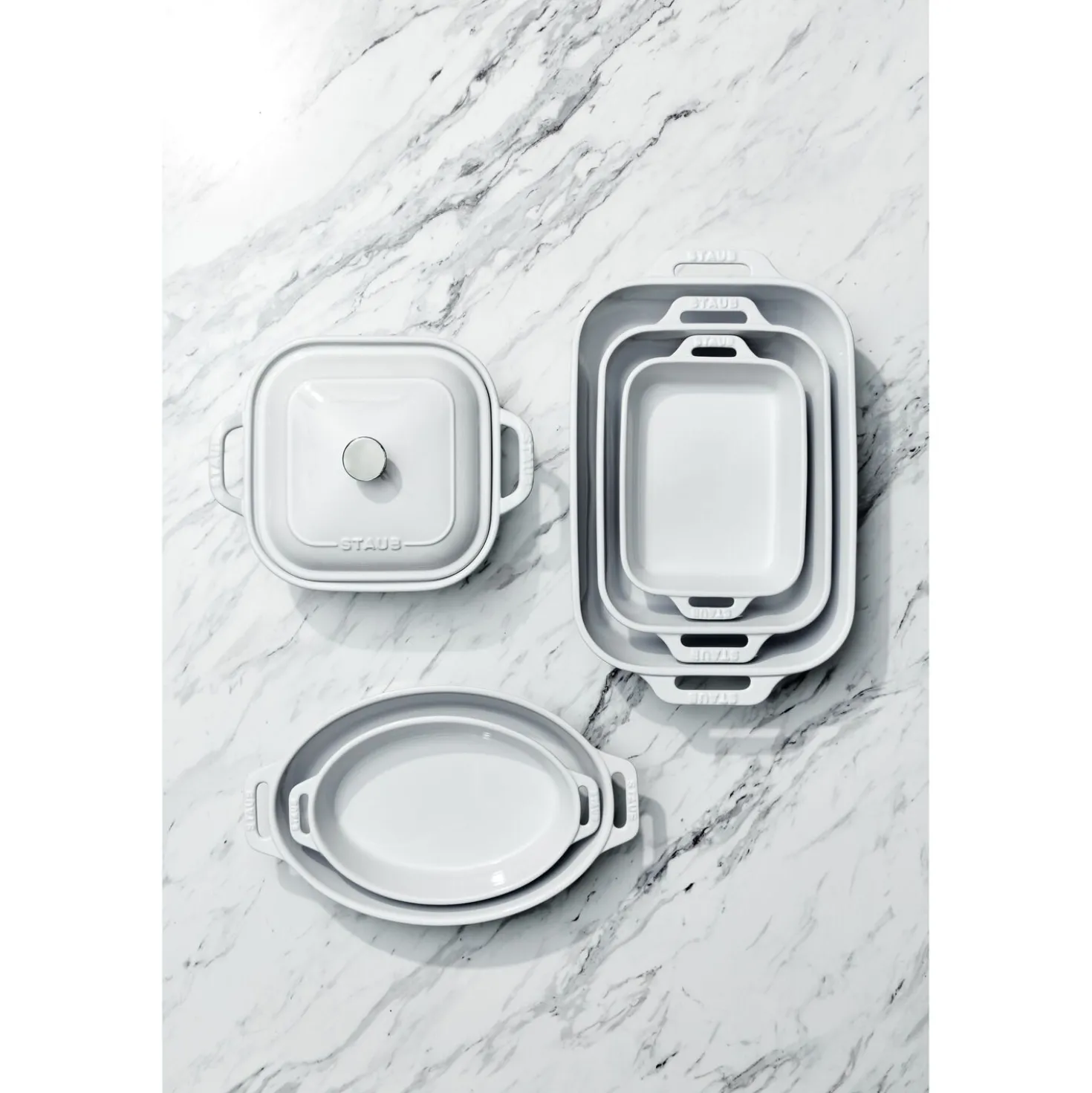 4-pc, Mixed Baking Dish Set, white